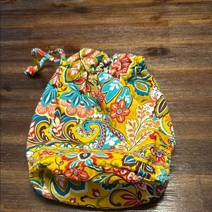 Vera Bradley Vibrant Floral Drawstring Pouch